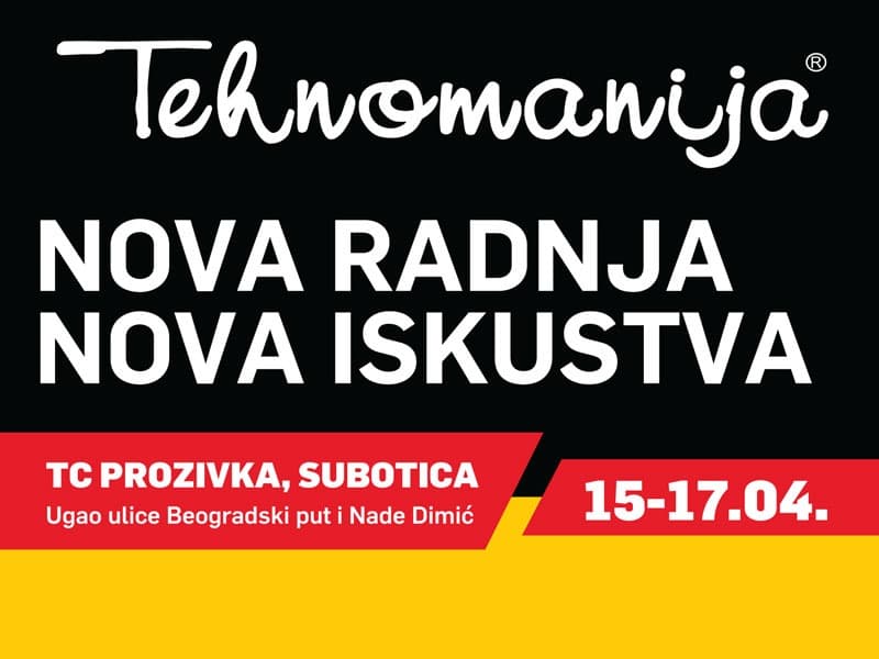 Podela flajera Tehnomanije u Subotici, slika 1